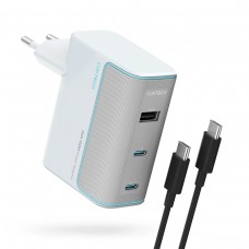 Зарядное устройство Cuktech GaN 100W (AD1003EU) 2C+1A, с кабелем Type-C, белый