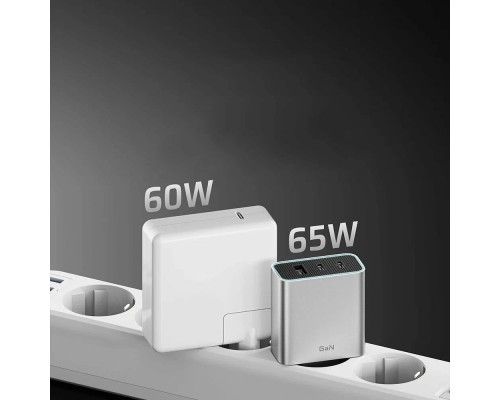 Зарядное устройство Cuktech GaN Fast Charger 65W (AD653EU) 2C+1A, серый