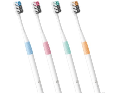 Набор щеток Dr.Bei Doctor B Colors, голубой / розовый / зеленый / желтый, 4 шт.