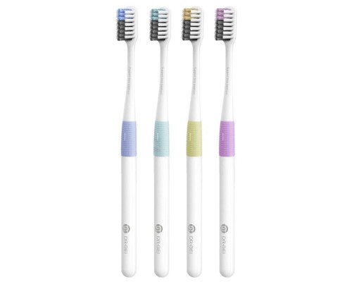 Набор щеток Dr.Bei Doctor B Colors, голубой / розовый / зеленый / желтый, 4 шт.