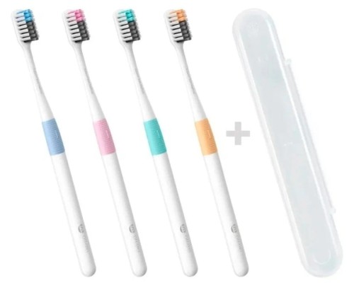 Набор щеток Dr.Bei Doctor B Colors, голубой / розовый / зеленый / желтый, 4 шт.