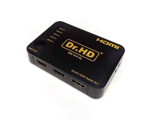 HDMI переключатель (Switch) Dr. HD SW 514 SL  (Переключатель HDMI 5 в 1)