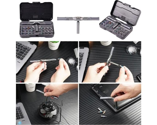 Отвертка с насадками DUKA / AtuMan RS1 Multipurpose Ratchet Screwdriver Set (24 предметов)
