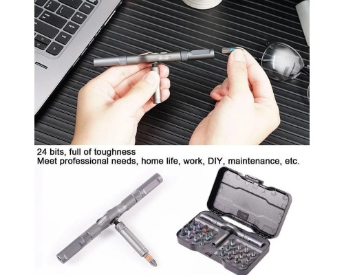 Отвертка с насадками DUKA / AtuMan RS1 Multipurpose Ratchet Screwdriver Set (24 предметов)