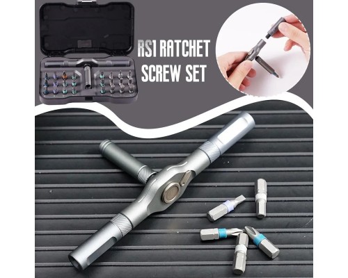 Отвертка с насадками DUKA / AtuMan RS1 Multipurpose Ratchet Screwdriver Set (24 предметов)