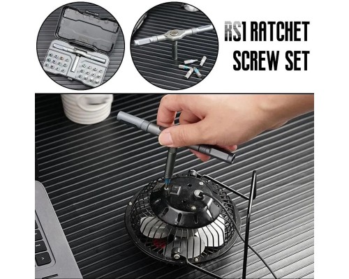 Отвертка с насадками DUKA / AtuMan RS1 Multipurpose Ratchet Screwdriver Set (24 предметов)