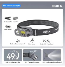 Налобный фонарь Xiaomi Atuman Duka MH1, водонепроницаемый, 350Лм