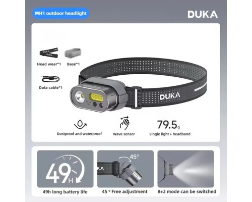 Налобный фонарь Xiaomi Atuman Duka MH1, водонепроницаемый, 350Лм