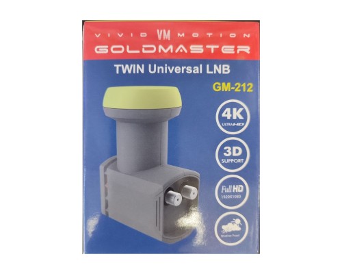 GoldMaster GM-212 Universal Twin LNB Линейный конвертер с двумя выходами
