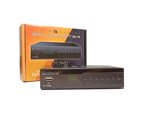 GoldMaster T717HD DVB-T/T2/C Цифровой эфирный приемник, приставка, ресивер