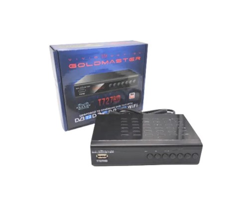 GoldMaster T727HD DVB-T/T2/C Цифровой эфирный приемник, приставка, ресивер