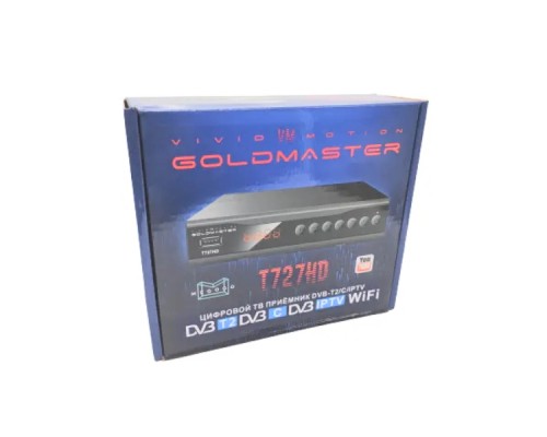GoldMaster T727HD DVB-T/T2/C Цифровой эфирный приемник, приставка, ресивер