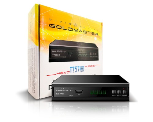 GoldMaster T757HD DVB-T/T2/C Цифровой эфирный приемник, приставка, ресивер