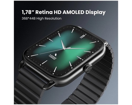 Умные часы Haylou RS4 PLUS Dual-Strap, черный (застежка и магнитный ремешки)