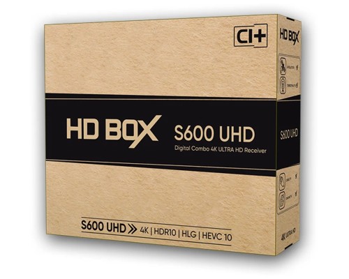 Спутниковый 4K ресивер HD BOX S600 UHD DVB-S2/T2/C (ЭйчДи Бокс)