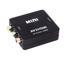 Конвертер-переходник из AV 3RCA (тюльпаны) в HDMI, 1080p, черный (AV2HDMI)