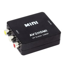 Конвертер-переходник из AV 3RCA (тюльпаны) в HDMI, 1080p, черный (AV2HDMI)