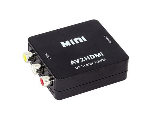 Конвертер-переходник из AV 3RCA (тюльпаны) в HDMI, 1080p, черный (AV2HDMI)