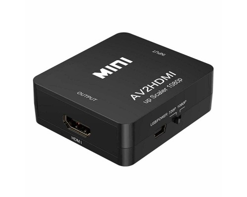 Конвертер-переходник из AV 3RCA (тюльпаны) в HDMI, 1080p, черный (AV2HDMI)