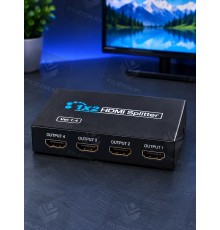 HDMI Splitter 1x4 (Разветвитель / Делитель HDMI 1x4), черный