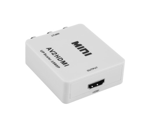 Конвертер-переходник из AV 3RCA (тюльпаны) в HDMI, 1080p, белый (AV2HDMI)