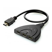 HDMI Switch 3 порта H54 HDMI 3x1 со встроенным HDMI кабелем (Переключатель HDMI 3 в 1)
