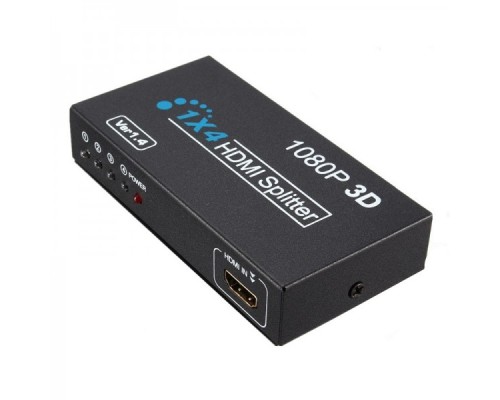 HDMI Splitter 1x4 (Разветвитель / Делитель HDMI 1x4), черный