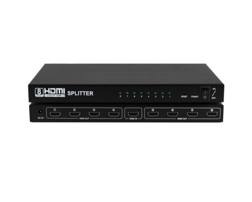 HDMI Splitter 1x8 (Разветвитель / Делитель HDMI 1x8), черный