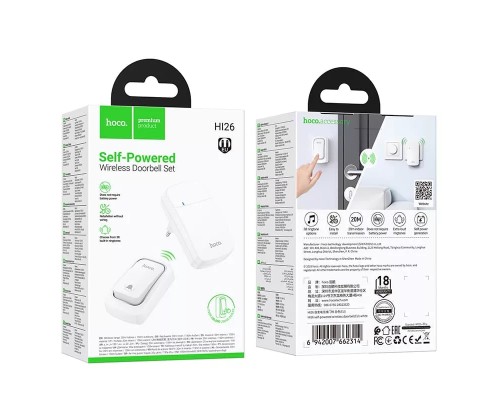 Беспроводной дверной звонок Hoco Hl26 Wireless Doorbell Set, белый