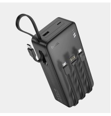 Внешний аккумулятор Hoco J146B 30000mAh, USB-A x 1, USB-C x 1, с 4 кабелями для зарядки любых гаджетов и девайсов, черный