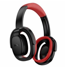 Беспроводные наушники накладные Hoco W67 Rhyme BT headphones черные с красным