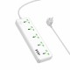 Сетевой фильтр Hoco AC13A 5 гнезд + Type-C USB-C + 3USB 1.5м 2,5кВт белый