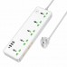 Сетевой фильтр Hoco AC13A 5 гнезд + Type-C USB-C + 3USB 1.5м 2,5кВт белый