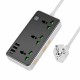 Сетевой фильтр Hoco AC7A 3 гнезда + Type-C (USB-C + 3USB) 1.5м 2,5кВт черный