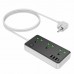 Сетевой фильтр Hoco AC7A 3 гнезда + Type-C (USB-C + 3USB) 1.5м 2,5кВт черный