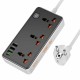 Сетевой фильтр Hoco AC8A 3 гнезда + Type-C (USB-C + 3USB PD30W Fast Charger) 1.5м 2,5кВт черный