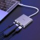 Разветвитель адаптер переходник концентратор Type-C Hoco HB14 Easy use USB-C на USB3.0 + HDMI + PD, серебряный