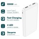 Внешний аккумулятор HOCO J100 High-Ranking 10000 mAh, белый