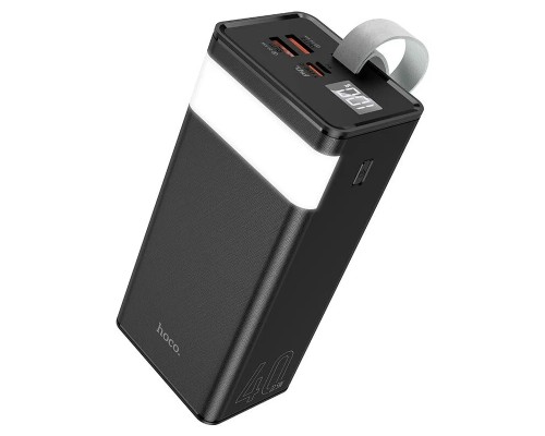Внешний аккумулятор Hoco Power Bank  J86 22,5W, 40000mAh, черный, с фонариком