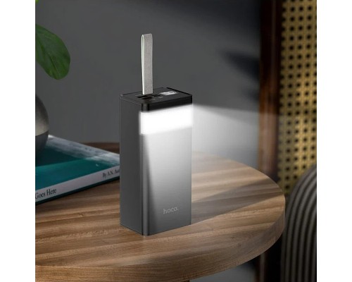 Внешний аккумулятор Hoco Power Bank  J86 22,5W, 40000mAh, черный, с фонариком