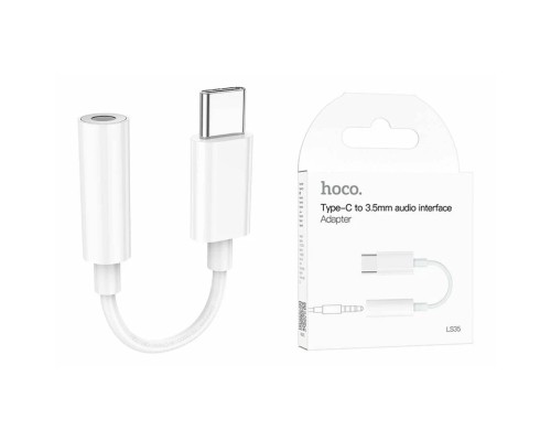 Адаптер HOCO LS35 USB Type-C to 3.5mm Audio. Переходник для наушников, для Apple iPhone 15 / iPad / Samsung 