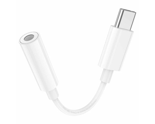 Адаптер HOCO LS35 USB Type-C to 3.5mm Audio. Переходник для наушников, для Apple iPhone 15 / iPad / Samsung 