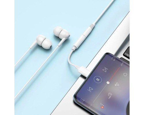 Адаптер HOCO LS35 USB Type-C to 3.5mm Audio. Переходник для наушников, для Apple iPhone 15 / iPad / Samsung 