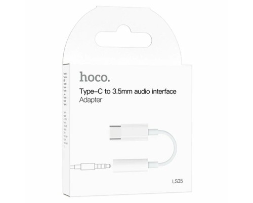 Адаптер HOCO LS35 USB Type-C to 3.5mm Audio. Переходник для наушников, для Apple iPhone 15 / iPad / Samsung 