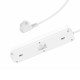 Сетевой фильтр-удлинитель Hoco NS1, 2USB+1C+4BIT, 4000W с Кабелем 1.8 метра, Белый