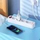 Сетевой фильтр-удлинитель Hoco NS1, 2USB+1C+4BIT, 4000W с Кабелем 1.8 метра, Белый