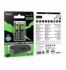 Батарейка-аккумулятор Hoco JA3 AA (2 штуки), время зарядки 120 минут, 1000 циклов