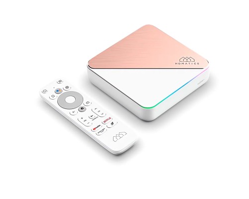 Медиаплеер Homatics Box R 4K Plus 4/32 Гб,  Android TV 11, белый/бежевый