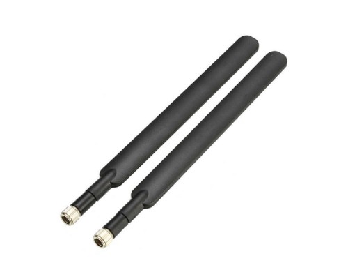 Антенна всенаправленная круговая штыревая для роутеров Huawei 5 дБ (800-2700 МГц) SMA male (Цена за 2 шт.) Черная