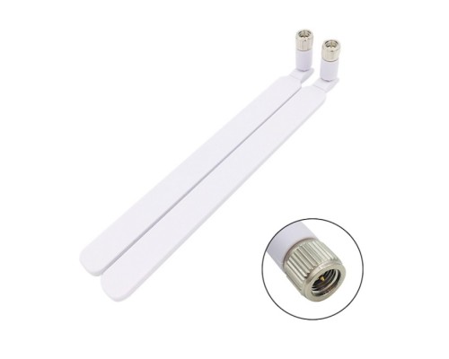 Антенна всенаправленная круговая штыревая для роутеров Huawei 5 дБ (800-2700 МГц) SMA male (Цена за 2 шт.) Белая